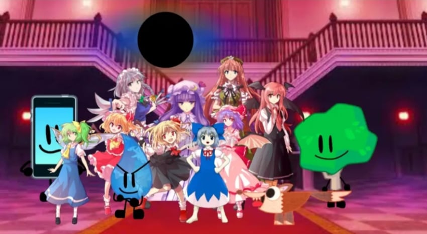 remilia scarlet, flandre scarlet, izayoi sakuya, cirno, patchouli knowledge, and 5 more (touhou and 2 more) drawn by kuyaradventures
