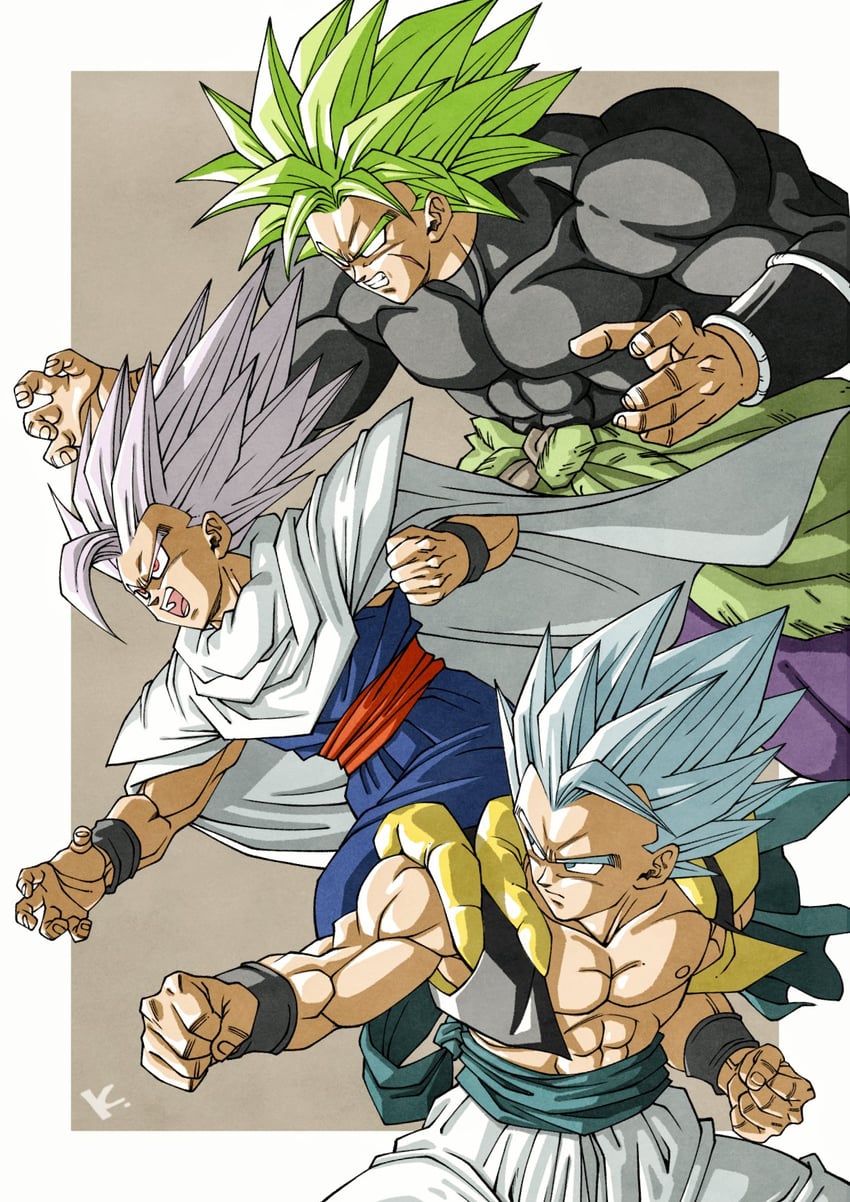 son gohan, gogeta, broly, and gohan beast (dragon ball and 3 more) drawn by kakeru_(dbskakeru)