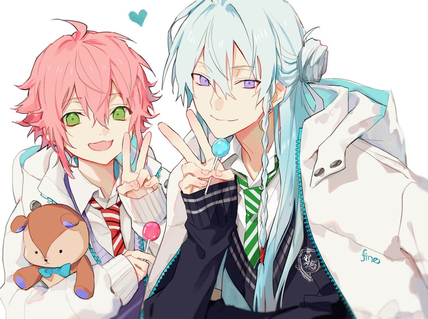 himemiya tori and hibiki wataru (ensemble stars!) drawn by zangyaacco
