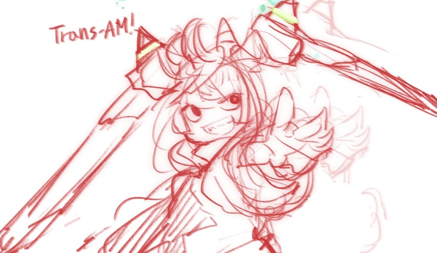 twin turbo and 00 raiser (umamusume and 2 more) drawn by larribee
