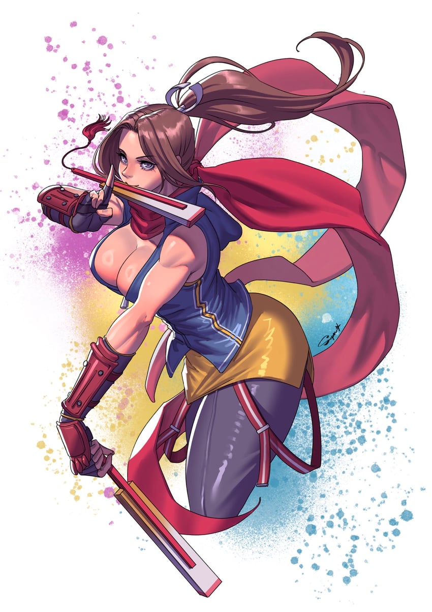 shiranui mai and hokutomaru (fatal fury and 1 more) drawn by superbull