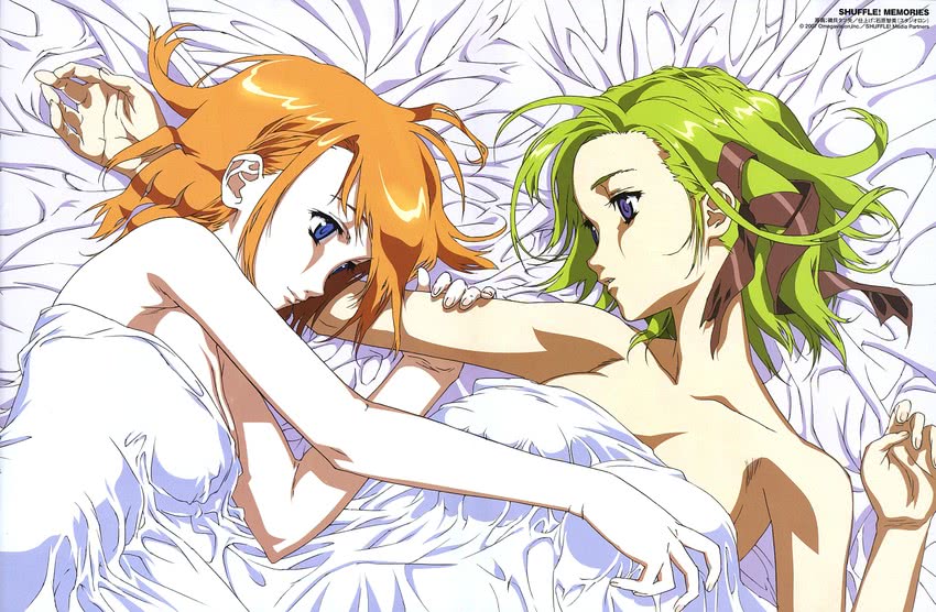 shigure asa and fuyou kaede (shuffle! and 2 more) drawn by hosoda_naoto