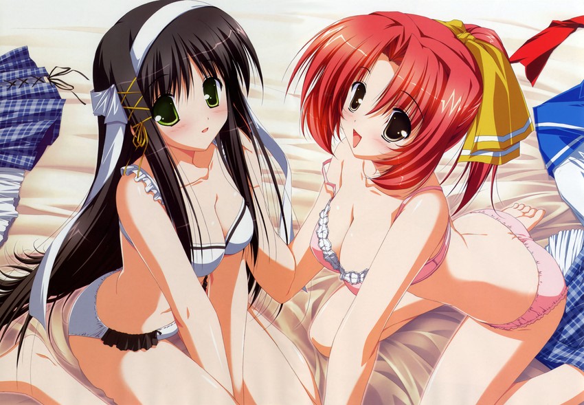 hitotsuse suzuna and yagisawa mio (zansho omimai moushiagemasu.) drawn by sakaki_maki