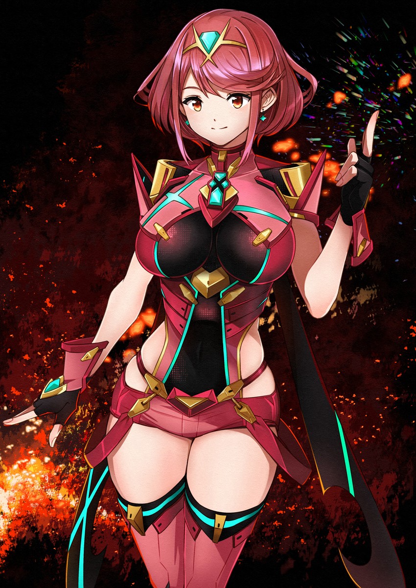 pyra (xenoblade chronicles and 1 more) drawn by kanmiya_shinobu