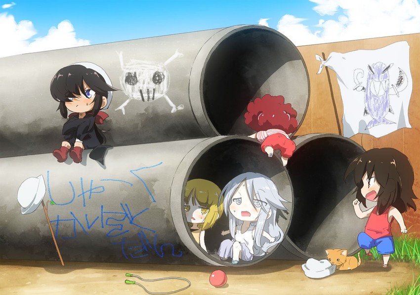 cutlass, ogin, flint, murakami, and rum (girls und panzer) drawn by jinguu_(4839ms)