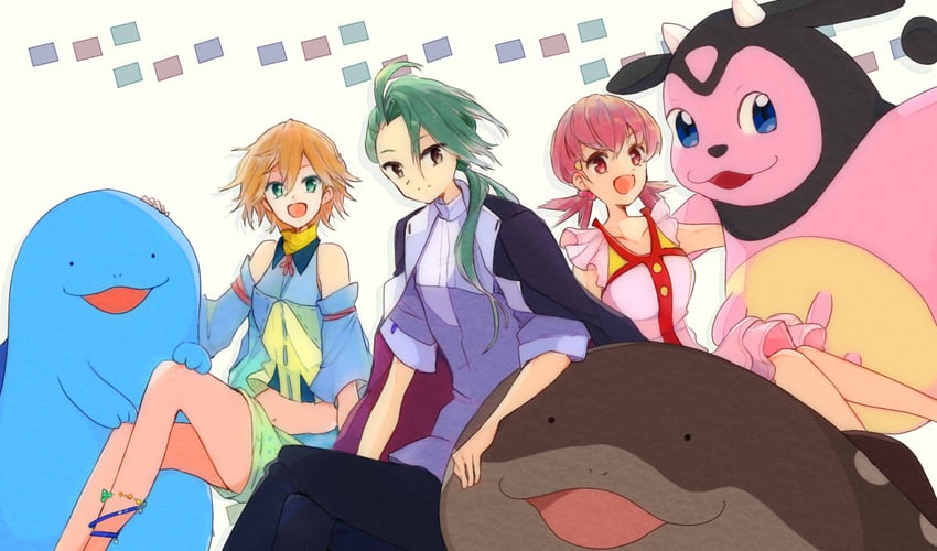 misty, rika, clodsire, quagsire, whitney, and 1 more (pokemon and 3 more) drawn by as_(yesahp)