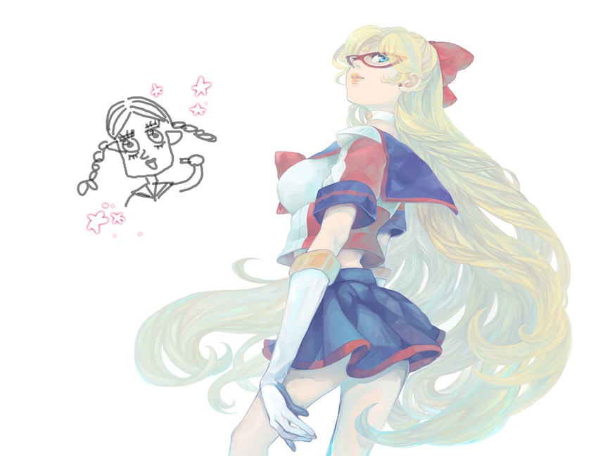 aino minako and sailor v (bishoujo senshi sailor moon and 1 more) drawn by noja