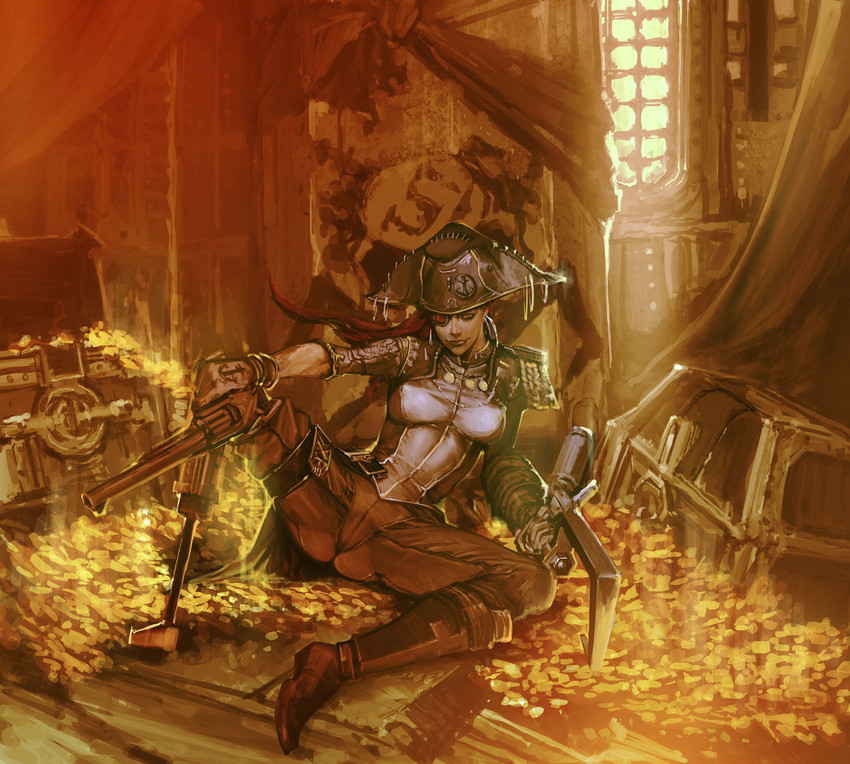 captain scarlett (borderlands and 1 more) drawn by ikeda_masateru