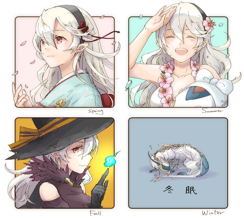female corrin and lilith (fire emblem and 2 more) drawn by robaco