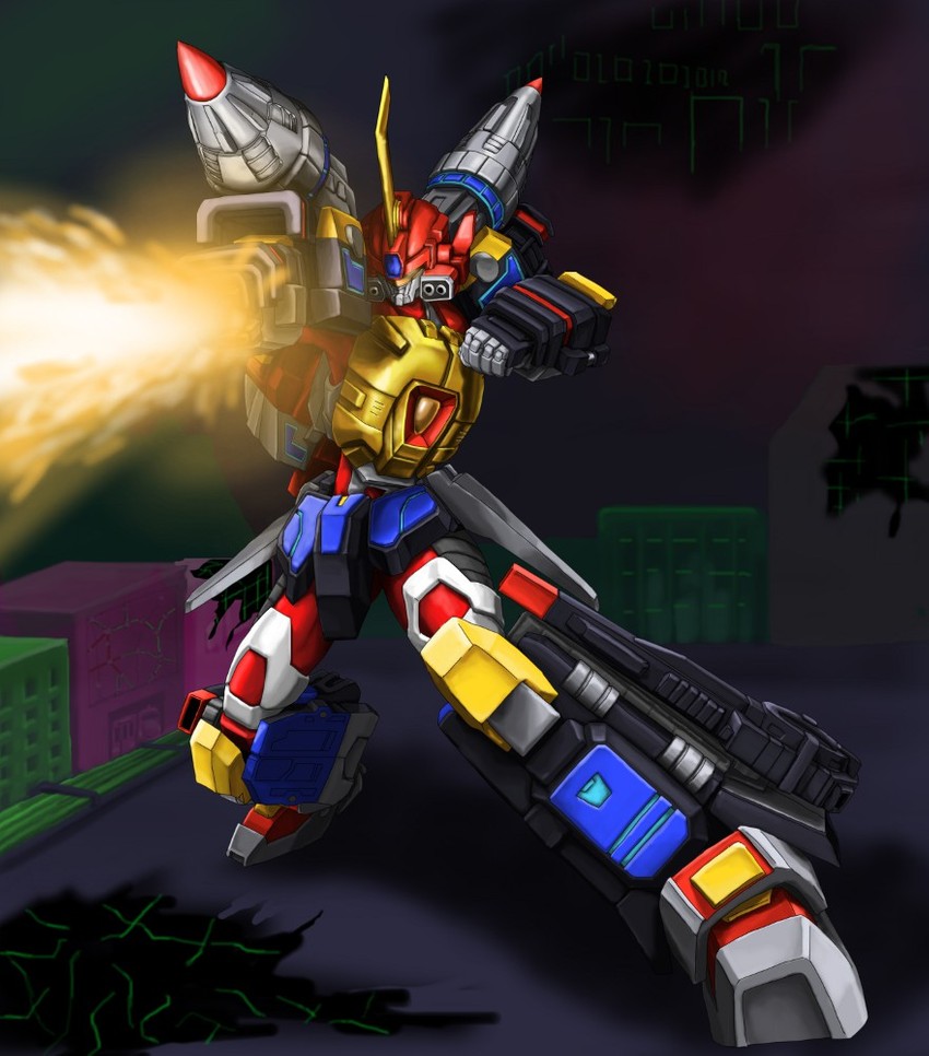 gridman and thunder gridman (denkou choujin gridman) drawn by .hum