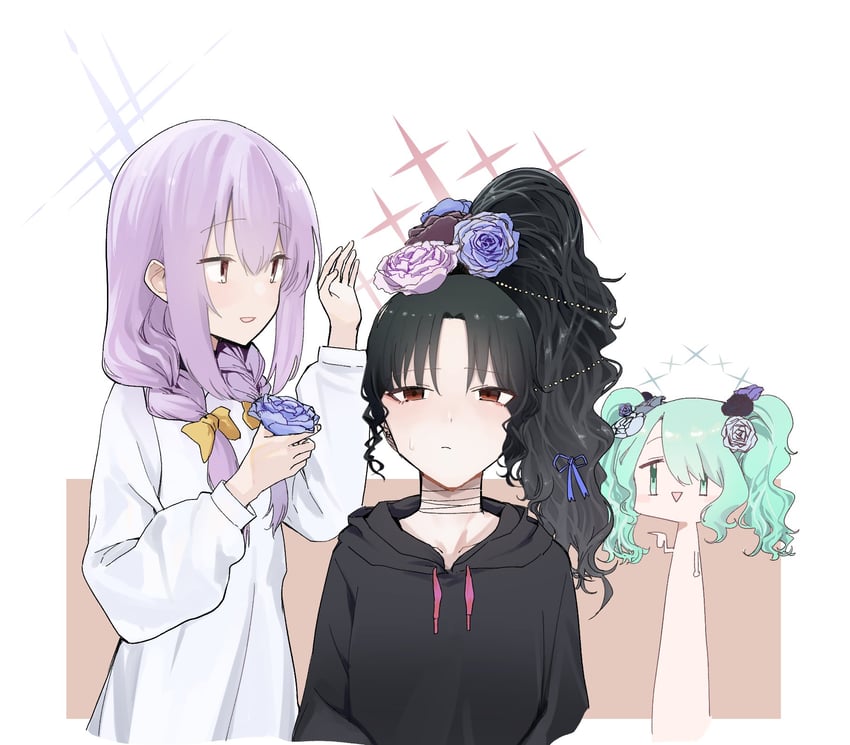 atsuko, hiyori, and misaki (blue archive) drawn by yayuyoron