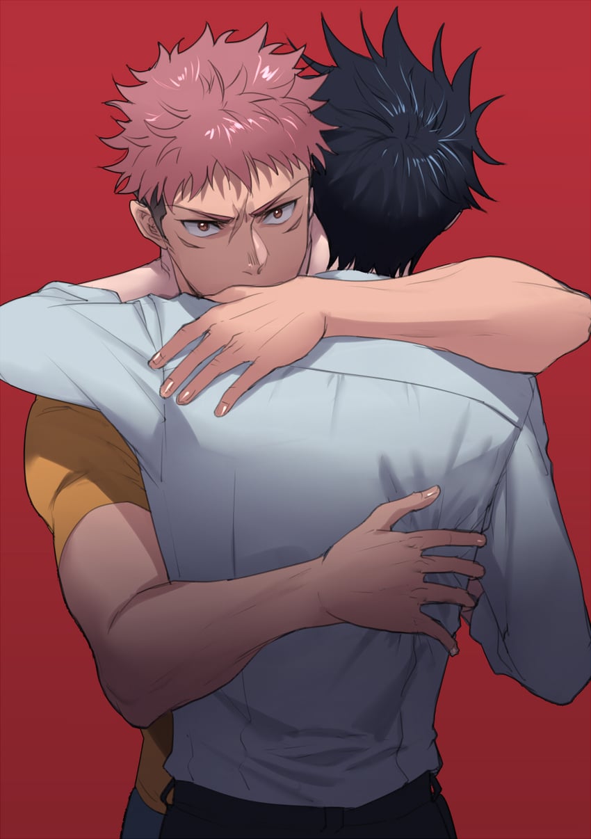 itadori yuuji and fushiguro megumi (jujutsu kaisen) drawn by eilinna