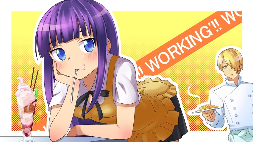 yamada aoi and satou jun (working!!) drawn by kuri_youkan
