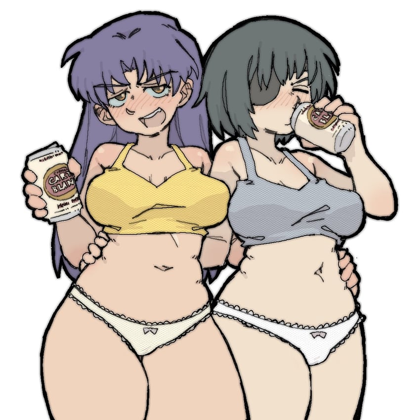 katsuragi misato and himeno (neon genesis evangelion and 1 more) drawn by pantsu-ripper