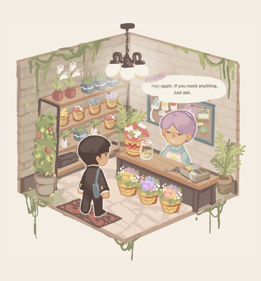 kageyama shigeo and minegishi toshiki (animal crossing and 1 more) drawn by mp100days