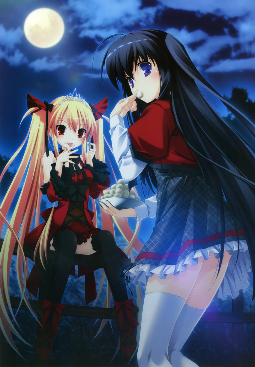 luna freed queen and kamizu sayaka (bloody rondo) drawn by makita_maki and sakaki_maki