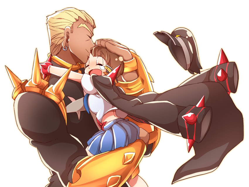 mankanshoku mako and gamagoori ira (kill la kill) drawn by morimorisarada