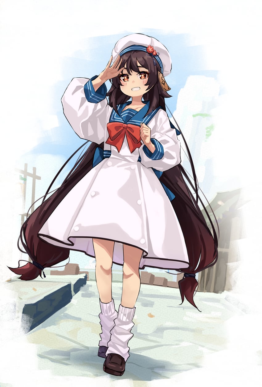 hu tao (genshin impact) drawn by 53c_(ray_cordova)