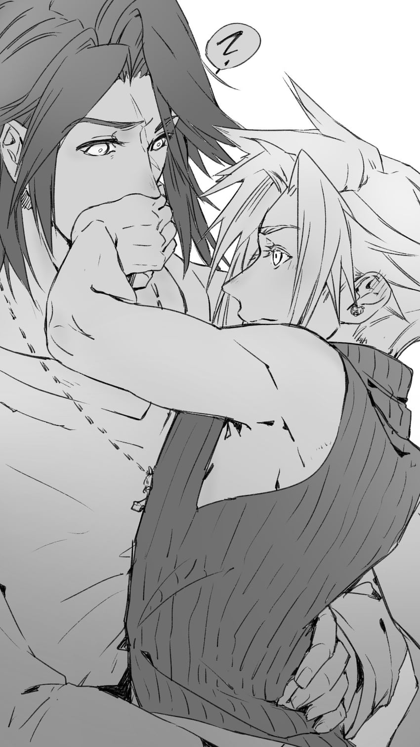 cloud strife and squall leonhart (final fantasy and 2 more) drawn by fermium.ice