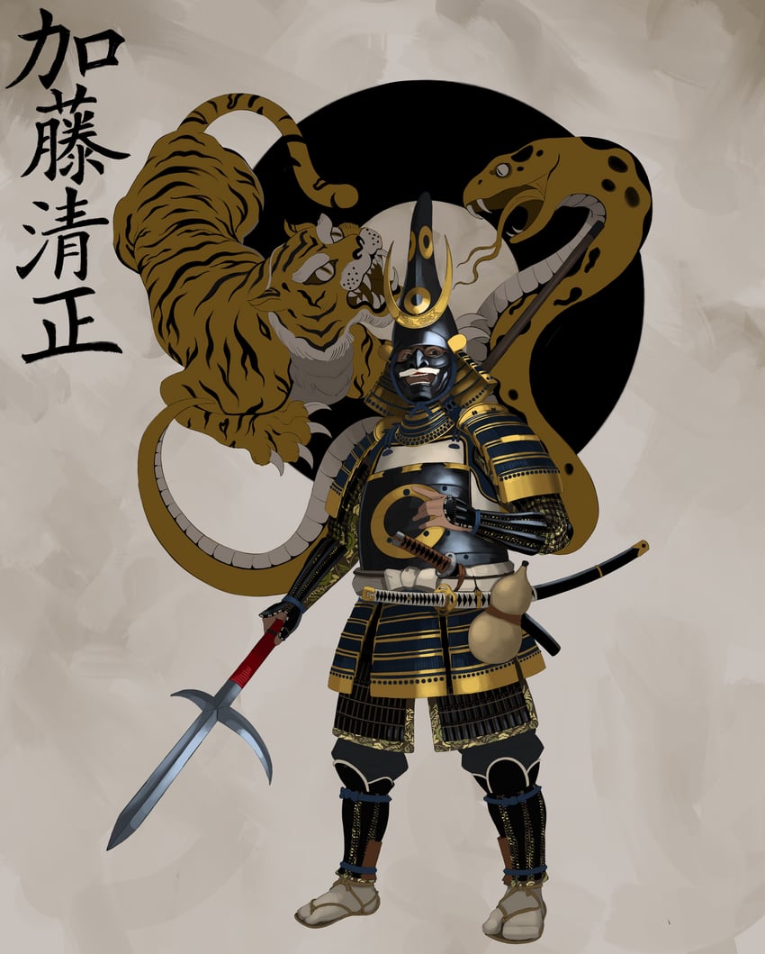 katou kiyomasa (original and 1 more) drawn by katyusha_(98269886)
