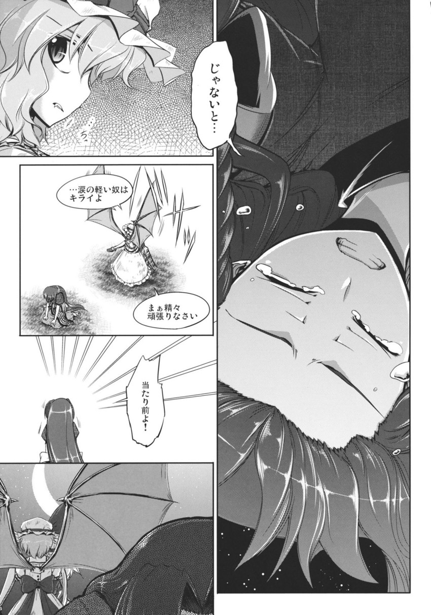 remilia scarlet, flandre scarlet, and hong meiling (touhou) drawn by aozora_market