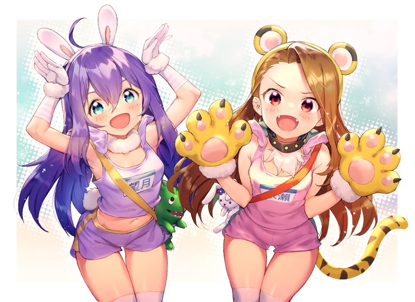 minase iori and mochizuki anna (idolmaster and 1 more) drawn by shennai_misha