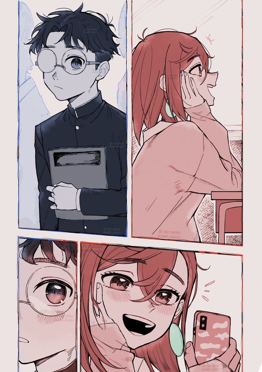 ayase momo and takakura ken (dandadan) drawn by glamoro_27