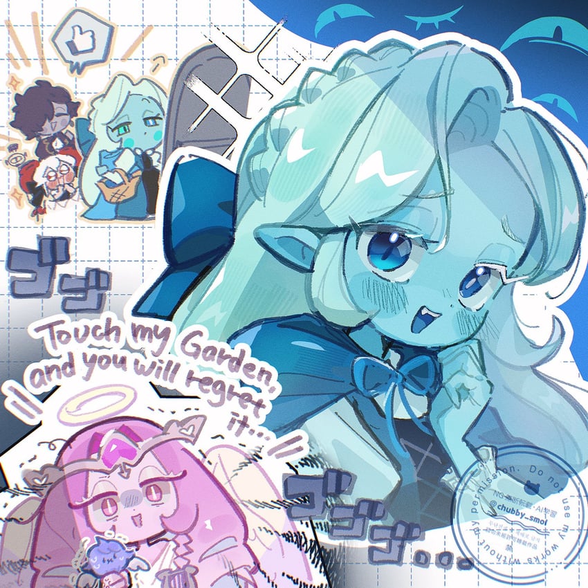 shadow milk cookie, eternal sugar cookie, candy apple cookie, and black sapphire cookie (cookie run and 1 more) drawn by ishrkut