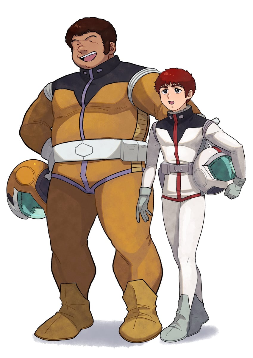 amuro ray and ryu jose (gundam and 1 more) drawn by kogetoriten_999 and tikarawaza