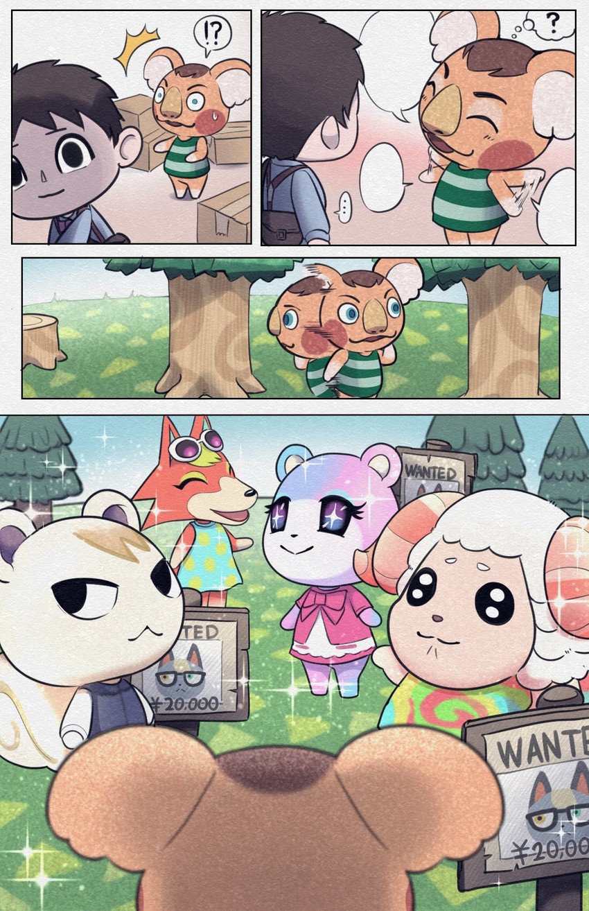villager, raymond, audie, marshal, dom, and 2 more (animal crossing) drawn by grave_kk