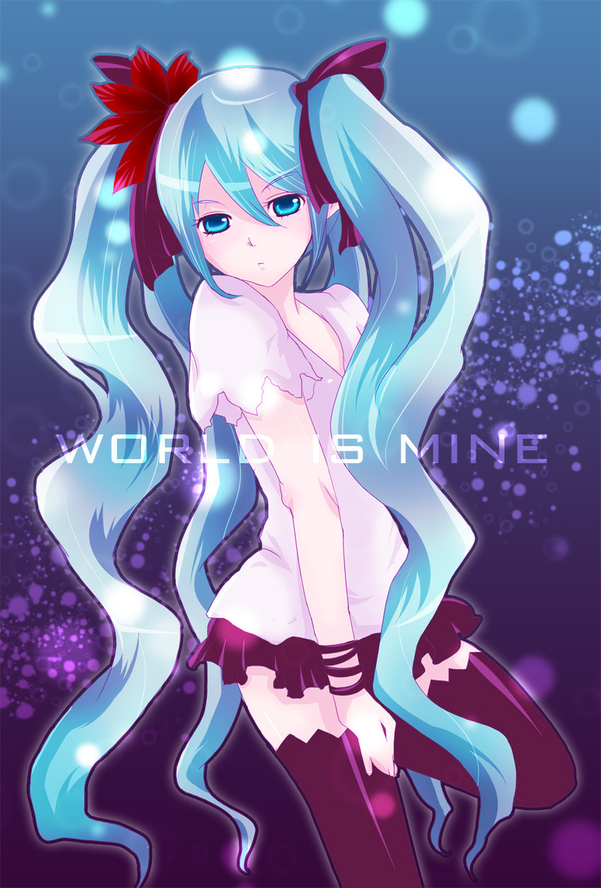 hatsune miku (vocaloid and 1 more) drawn by mugi-neko