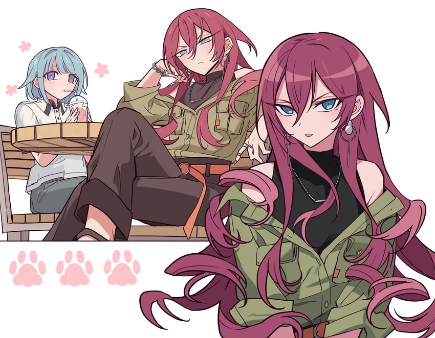 shino hajime and saegusa ibara (ensemble stars!) drawn by meremero