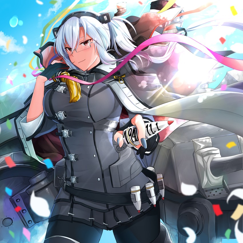 musashi and musashi kai ni (kantai collection) drawn by yunamaro