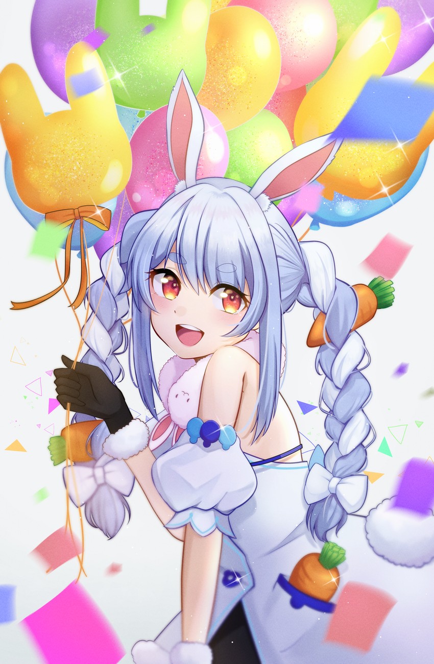 usada pekora and don-chan (hololive) drawn by sani_(saaanii)