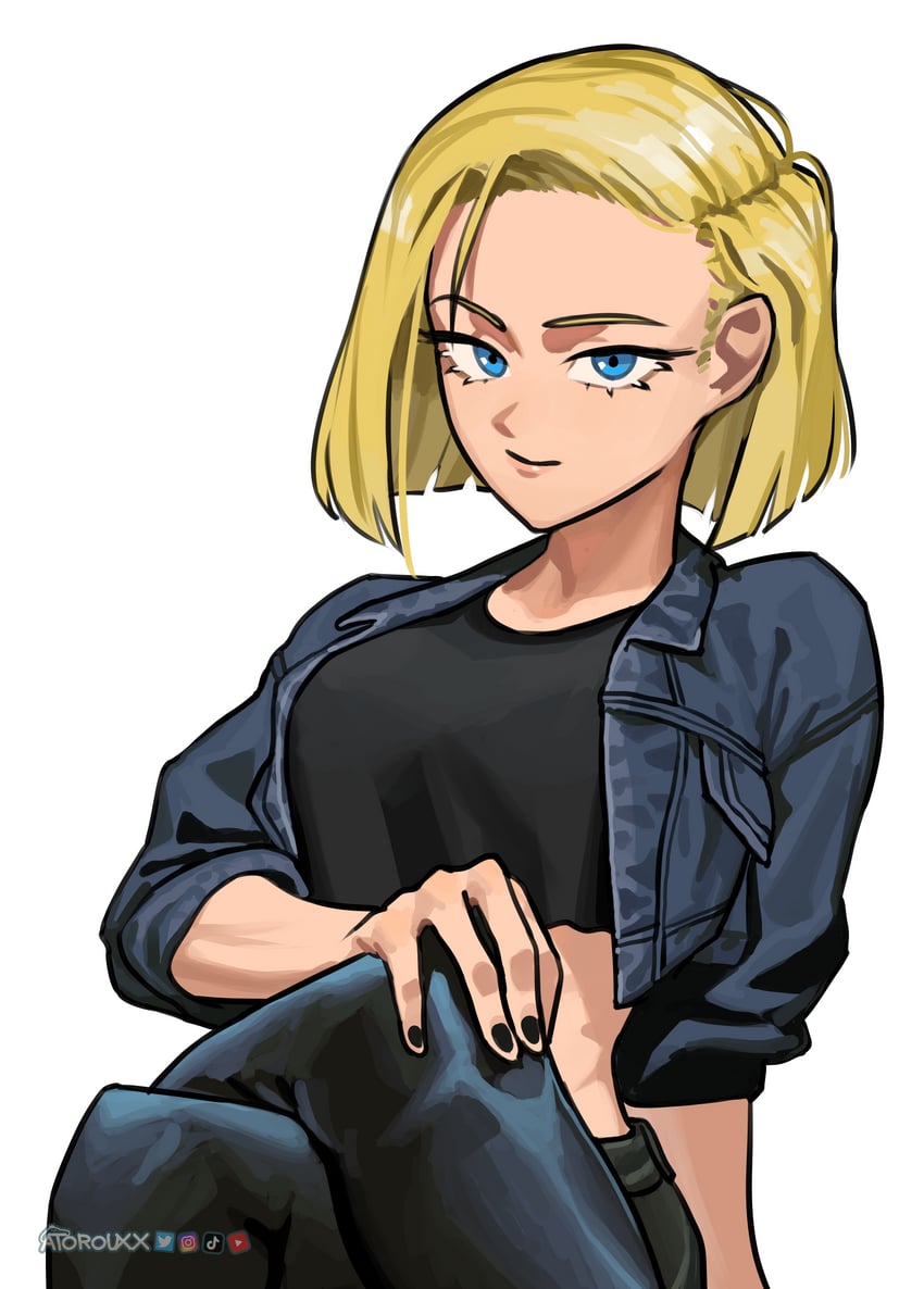 android 18 (dragon ball and 1 more) drawn by atoroux