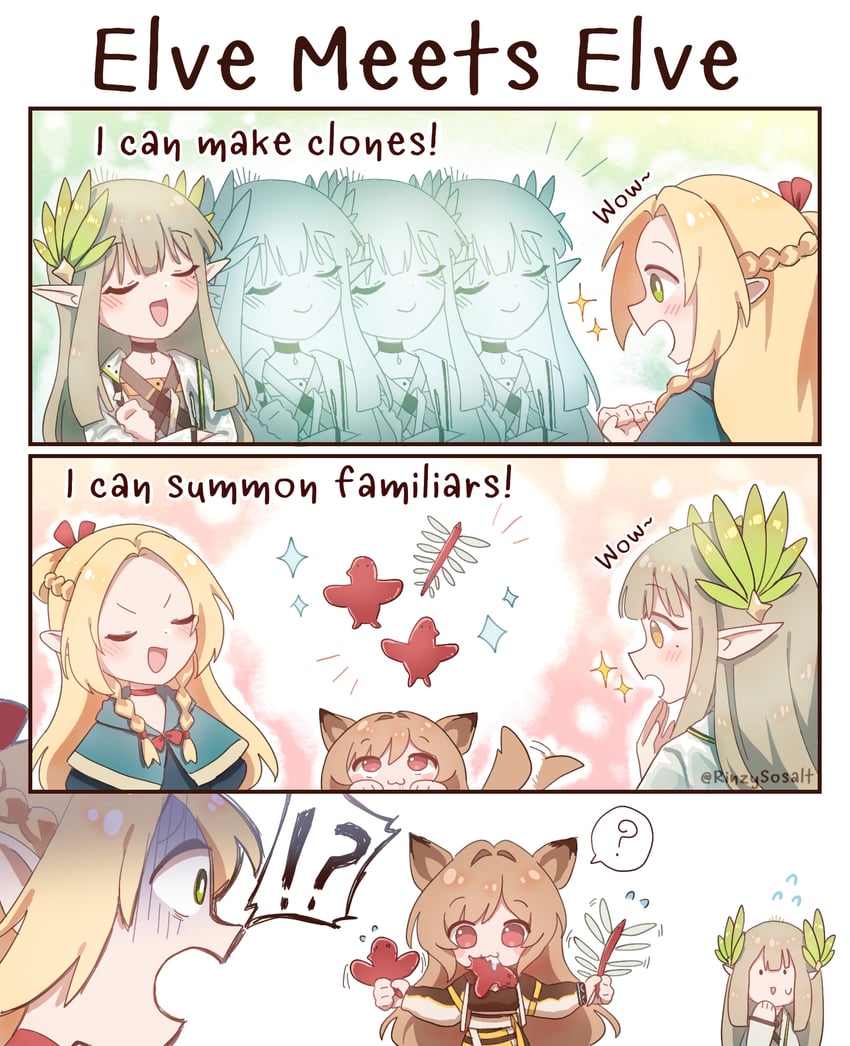 marcille donato, muelsyse, ceobe, and flowing shape (arknights and 1 more) drawn by rinzy
