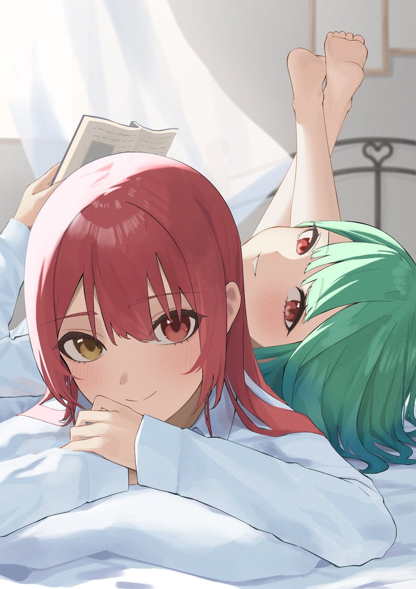 houshou marine and uruha rushia (hololive) drawn by ootsuka_you