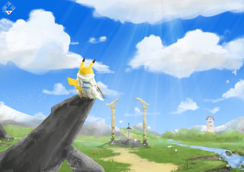 pikachu (pokemon and 2 more) drawn by yukiguni_kitsune