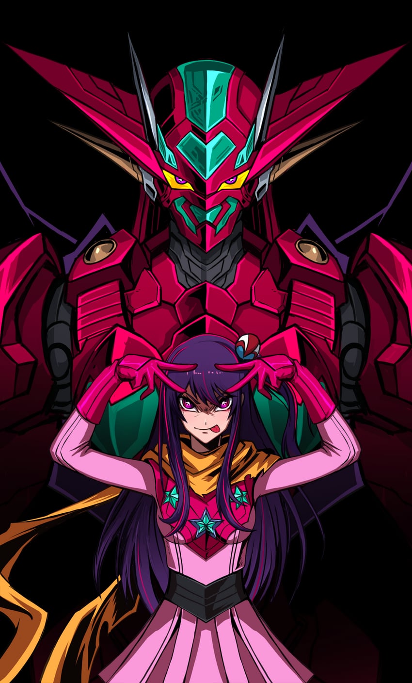 hoshino ai, getter-1, and getter 1 (oshi no ko and 2 more) drawn by 3ok
