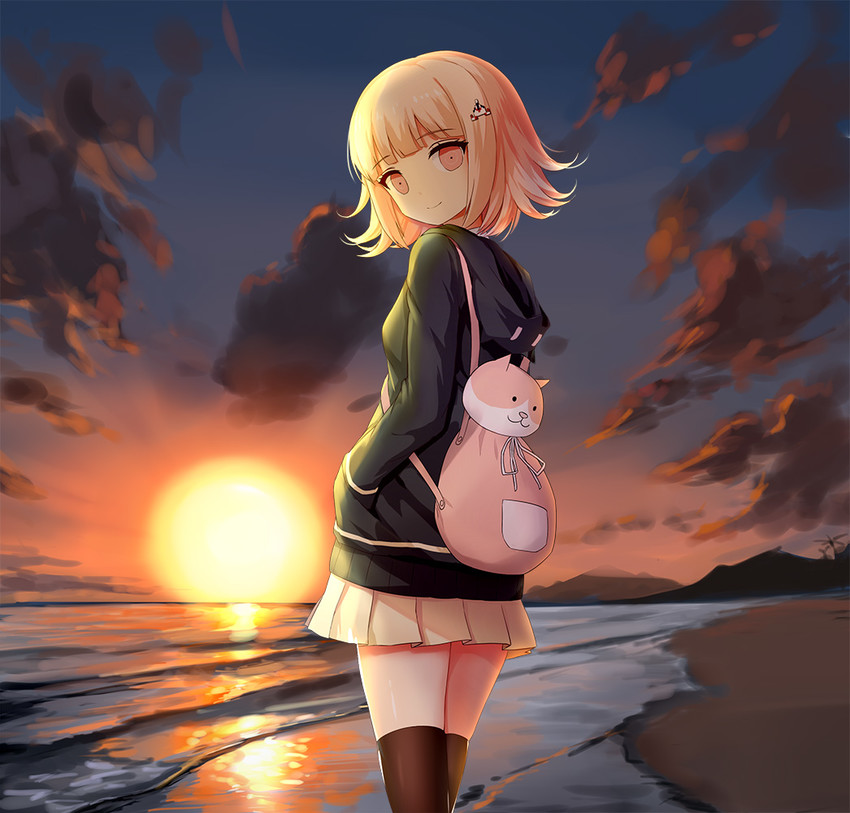 nanami chiaki (danganronpa and 2 more) drawn by drogoth
