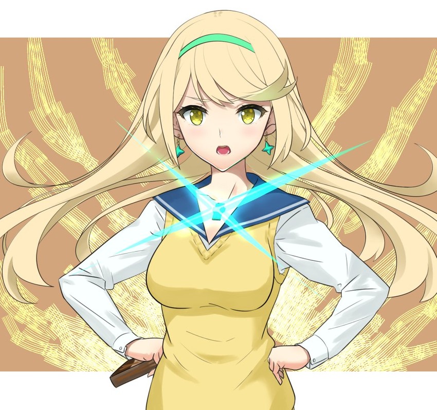 mythra (xenoblade chronicles and 1 more) drawn by dollinger