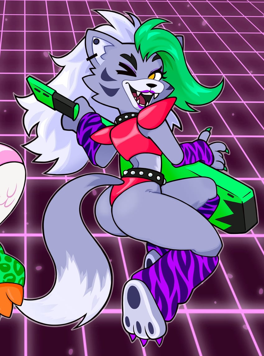 roxanne wolf (five nights at freddy's and 1 more) drawn by jen_lum