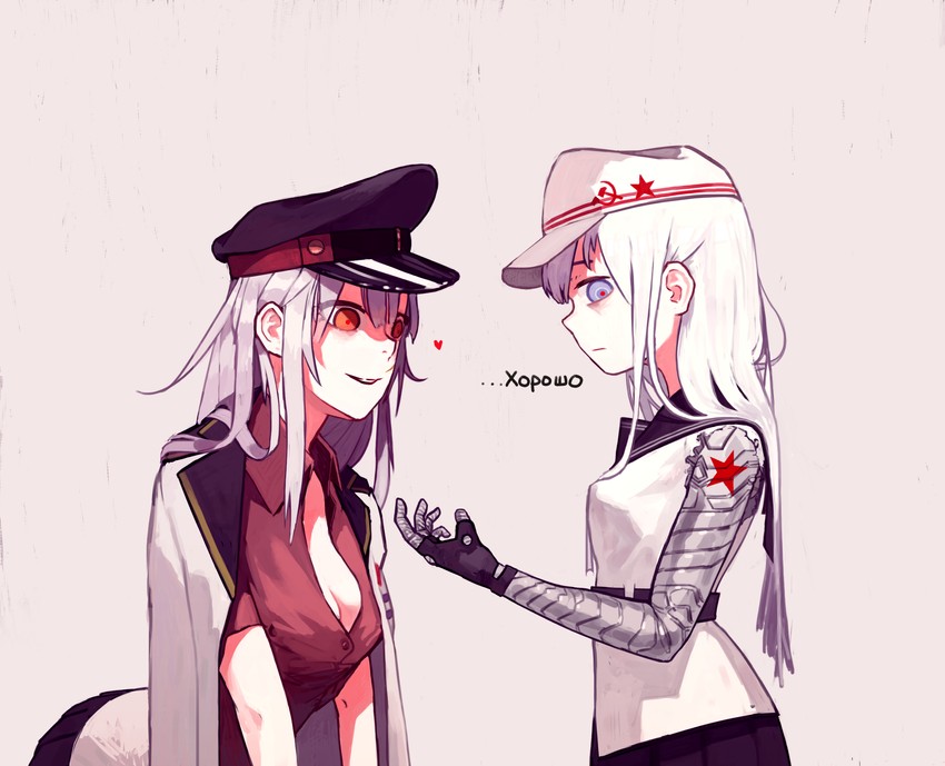 hibiki, verniy, gangut, and winter soldier (kantai collection and 1 more) drawn by huqu