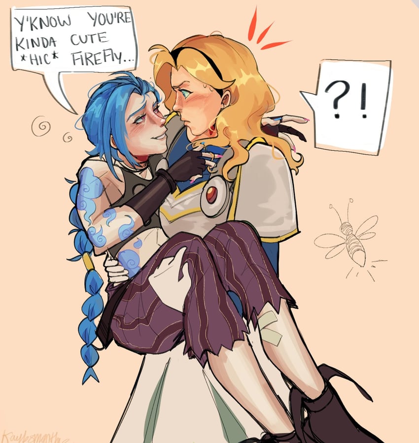 jinx, lux, and arcane jinx (league of legends and 1 more) drawn by kaybsmoothie