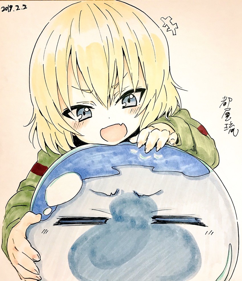 katyusha and rimuru tempest (girls und panzer and 1 more) drawn by miyao_ryuu
