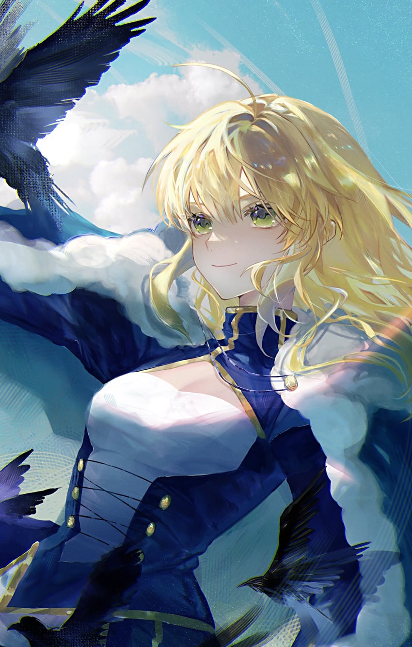 artoria pendragon and saber (fate and 1 more) drawn by nigiri