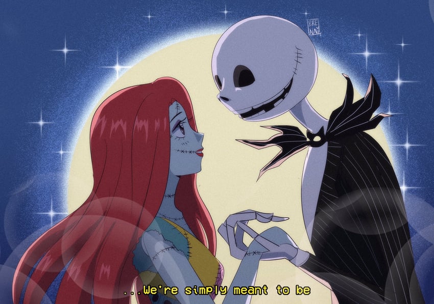 jack skellington and sally (the nightmare before christmas) drawn by brenni_murasaki