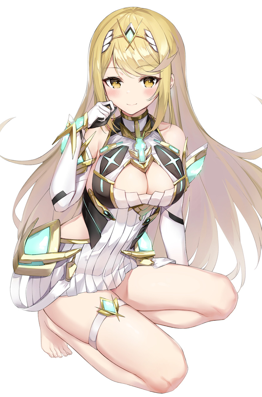 mythra (xenoblade chronicles and 1 more) drawn by hosh