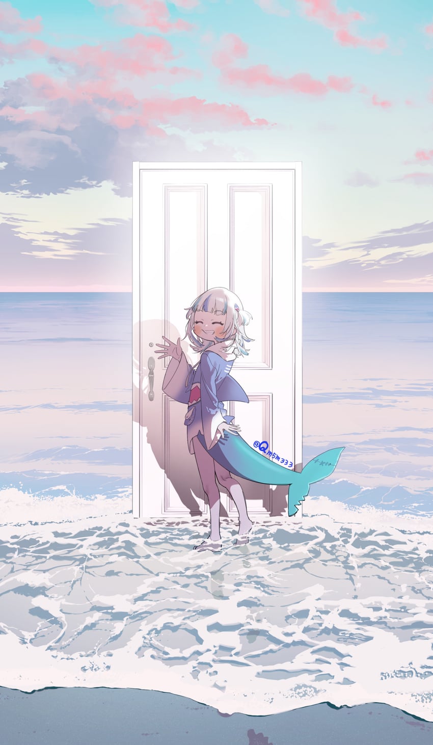 gawr gura (hololive and 2 more) drawn by qm5m333