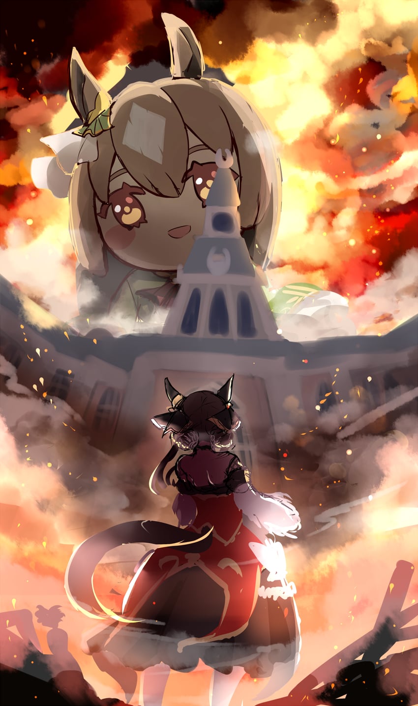 satono diamond and gentildonna (umamusume and 1 more) drawn by soramuko